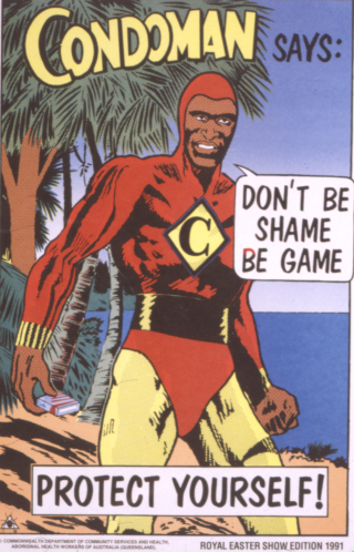 Illustration for article titled Condoman is back to promote safe sex ā and this time he's got help